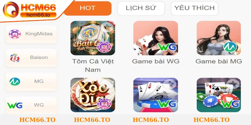 Các trò chơi tại sân cược được phát triển bởi những đối tác uy tín